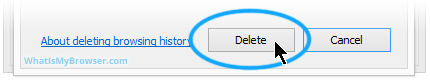 The final Delete button to click
