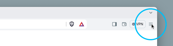 The location of the Customize and Control menu button
