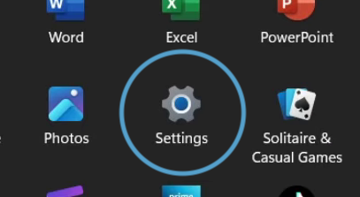 The Settings icon
