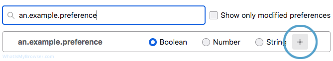 Adding an example preference