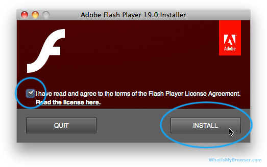 how to install flash player on mac os x